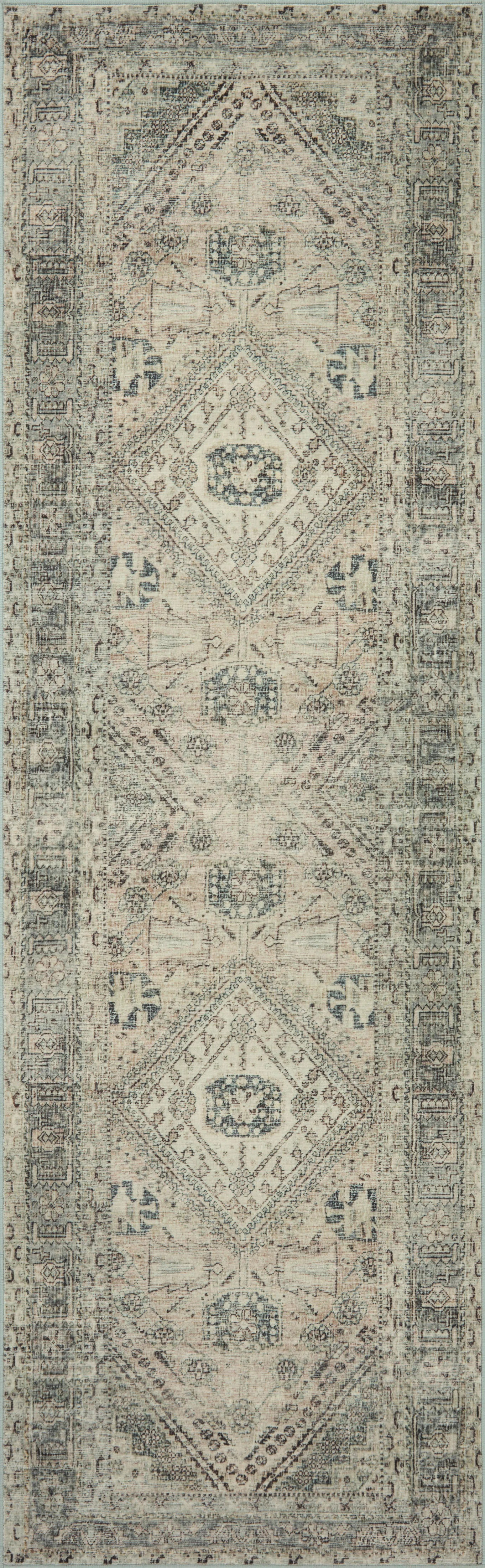 Magnolia Home By Joanna Gaines X Loloi Sinclair Machine Washable Natural / Sage Area Rug | Birch Lane