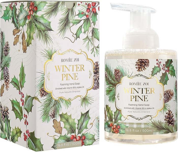 ROMIIE ZOI Christmas Foaming Hand Soap with Gift Box- Winter Pine, Infused with Sweet Pine- 500ml... | Amazon (US)