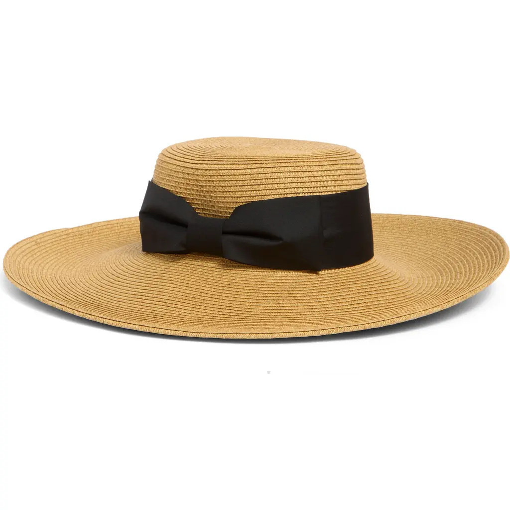 NORDSTROM RACK Floppy Bow Sun Hat in Dark Natural at Nordstrom Rack | Nordstrom Rack