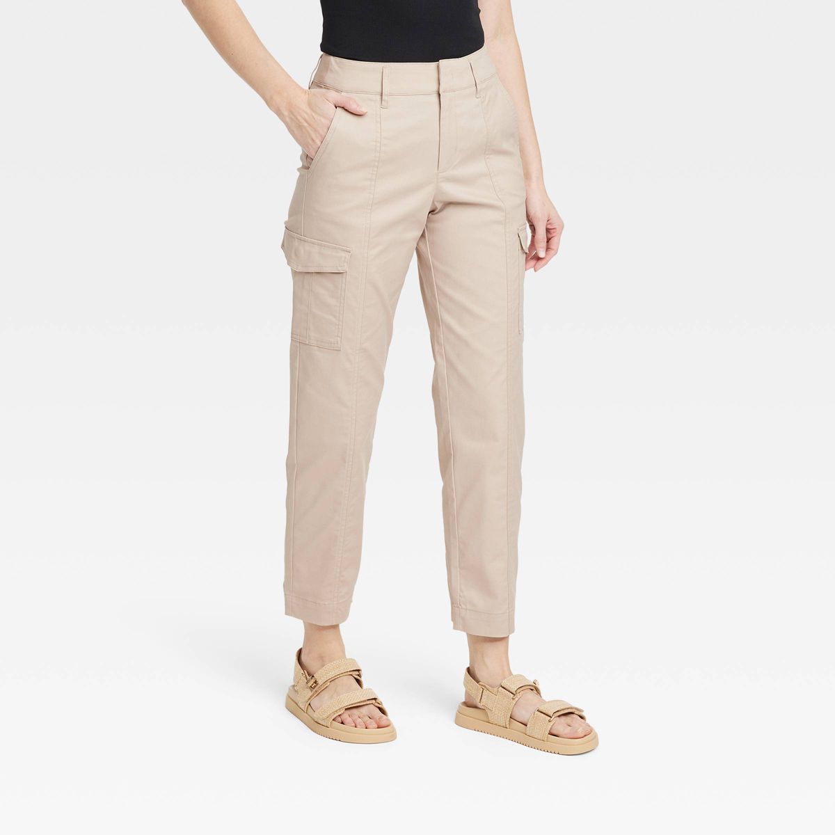 Women's Effortless Chino Cargo Pants - A New Day™ | Target