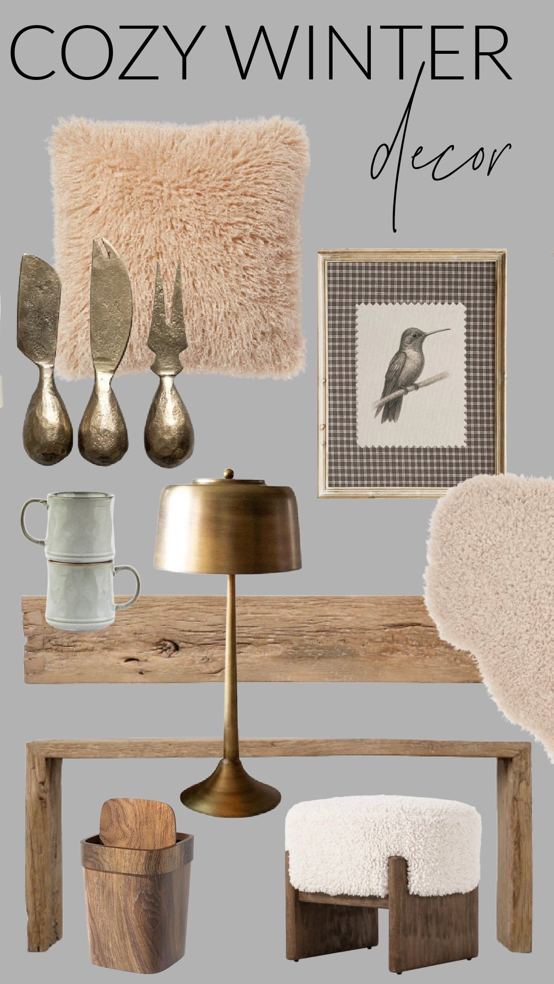 Cozy winter decor with soft texture and warm details 🤍
Fluffy layers, aged brass, and simple wood tones that instantly make a space feel inviting. These are the pieces I reach for when I want a home to feel warm, calm, and collected — all season long.
Everything is linked here.


#LTKFindsUnder100 #LTKSaleAlert #LTKHome