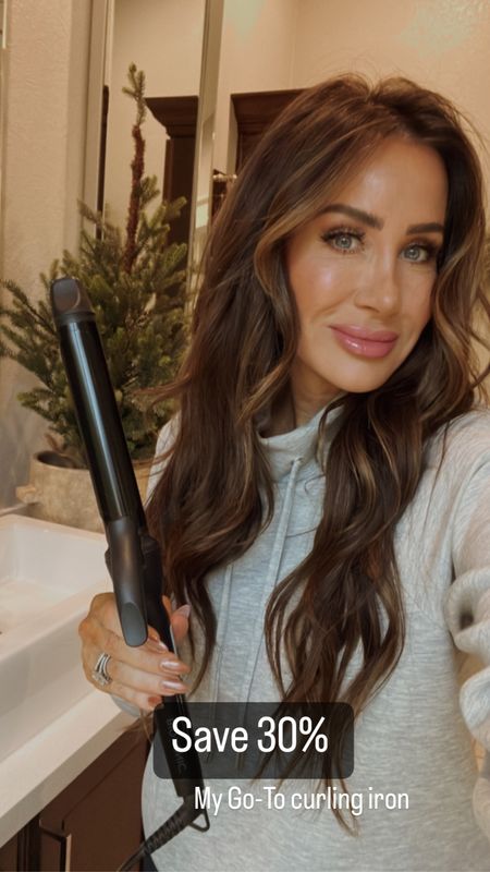 The curling iron I love love love is 30% off!
It’s the long barrel 1.25” 
If you have long hair and/or extensions this is the wand for you! The longest barrel wand and holds the hair and curls the best ever!!
Code TGBFCM30
Save 20% at T3 for blow dryer code KIMT320 
Save 20% on the best hair mask at Colleen code KIM20

#LTKbeauty #LTKGiftGuide #LTKsalealert