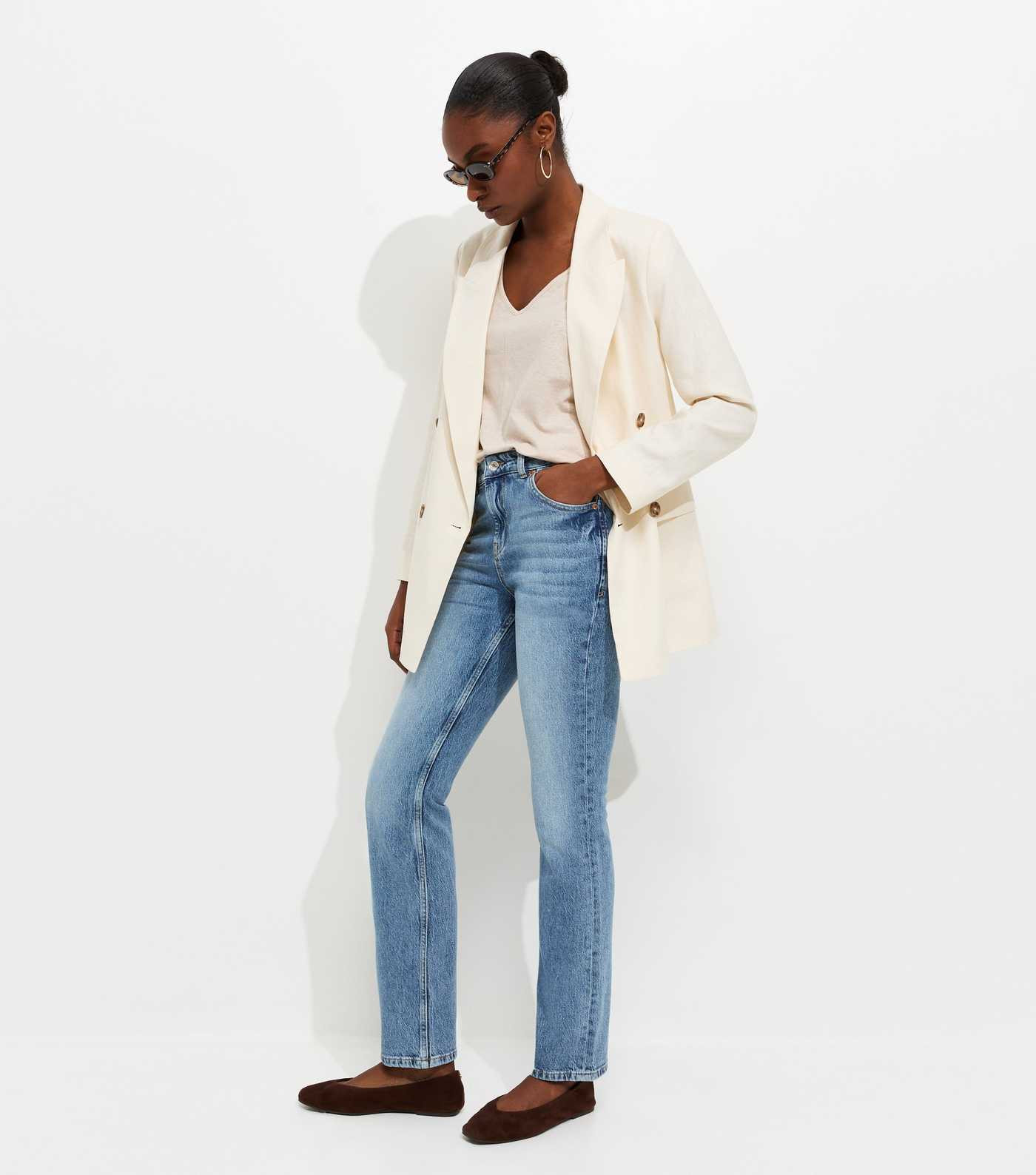 Mid Blue Straight Leg Jeans | New Look | New Look (UK)