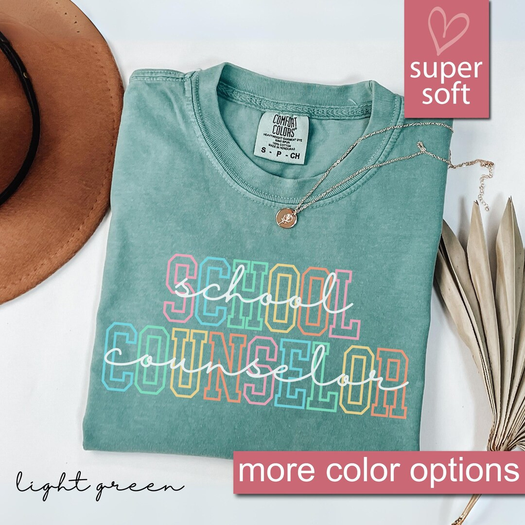 Comfort Colors® School Counselor Shirt, School Counseling Gifts, Mental Health School Shirts, Co... | Etsy (US)