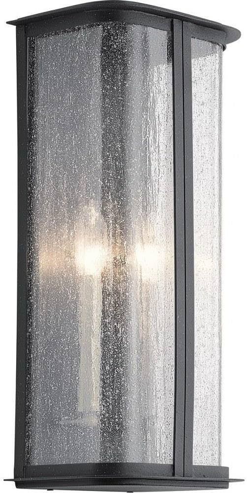 Kichler Timmin™ 18 Inch 1 Light Wall Light with Clear Seeded Glass and Distressed Black | Amazon (US)