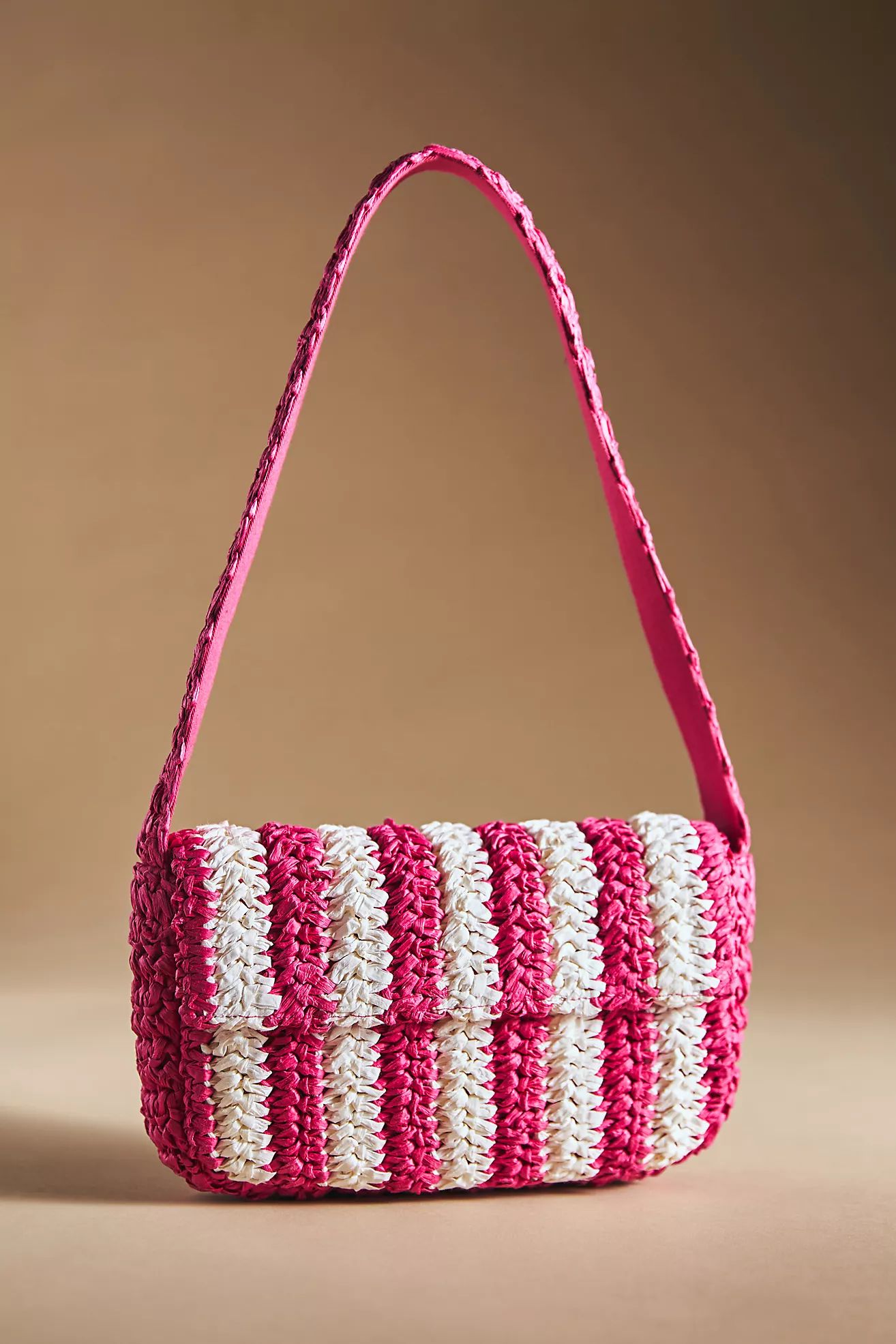 Striped Raffia Shoulder Bag | Anthropologie (US)