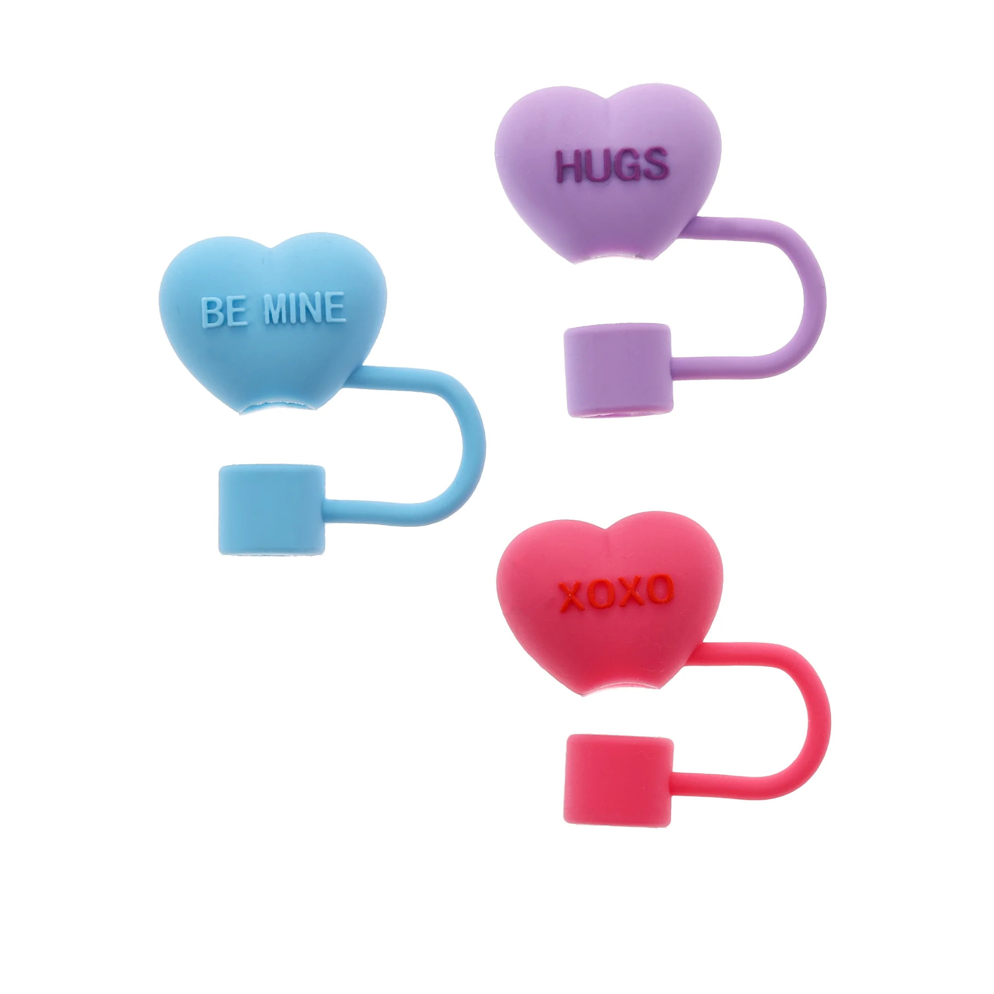 Way to Celebrate Valentine's Day Themed Straw Toppers, 3 Pieces | Walmart (US)