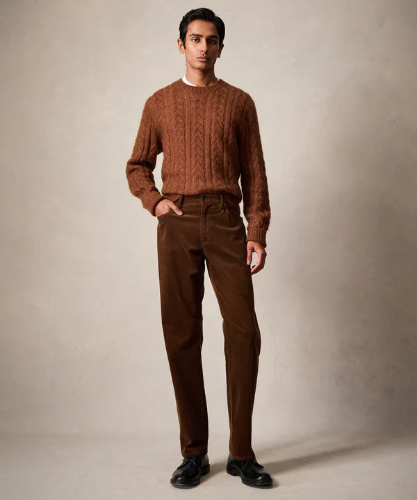 Vintage Straight Fit 5-Pocket Corduroy Pant in Glazed Pecan | Todd Snyder