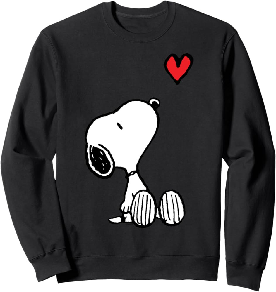 Peanuts Heart Sitting Snoopy Sweatshirt Sweatshirt | Amazon (US)