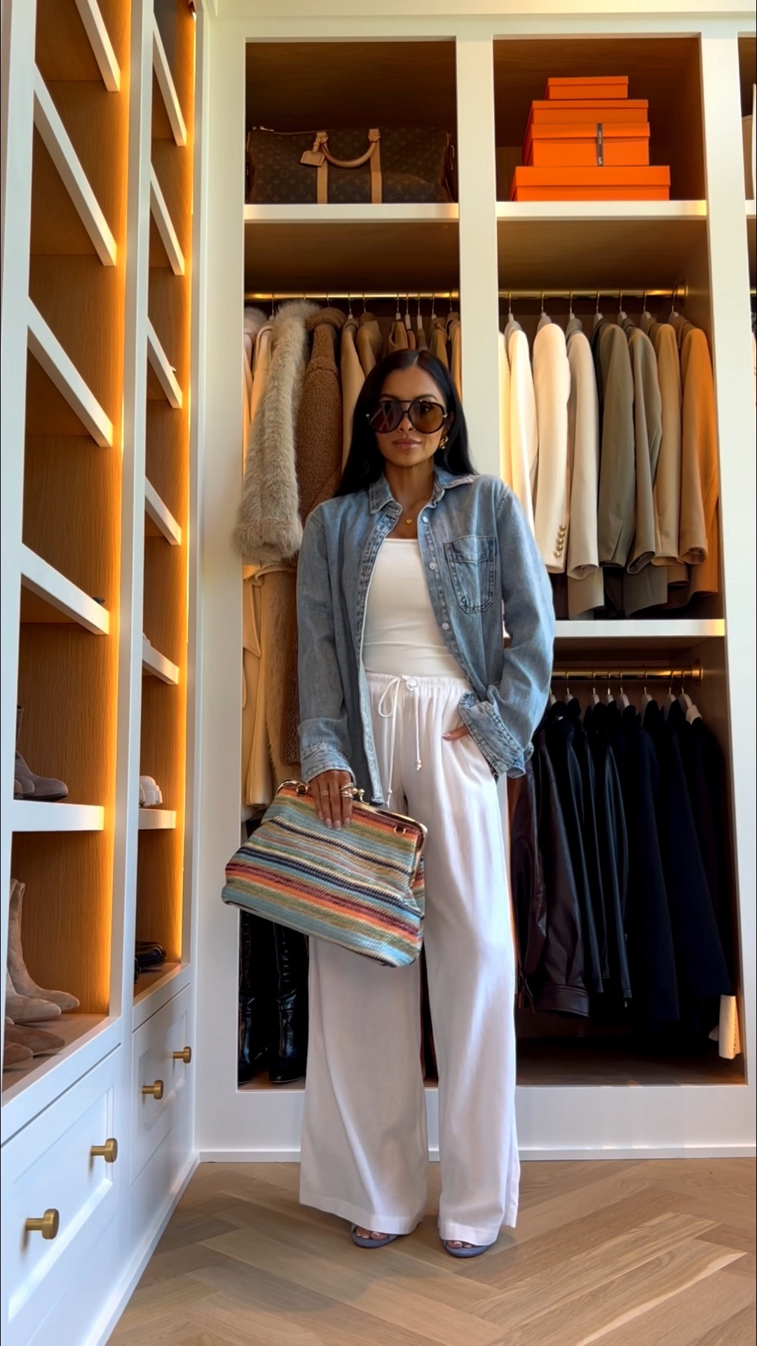 The Target linen pants that look like Aritzia for a fraction of the price! 
Target linen pants come in white and black wearing an XS
@target

Paired with a target denim shirt and Amazon summer bag

#LTKOver40 #LTKmomlife #LTKootd