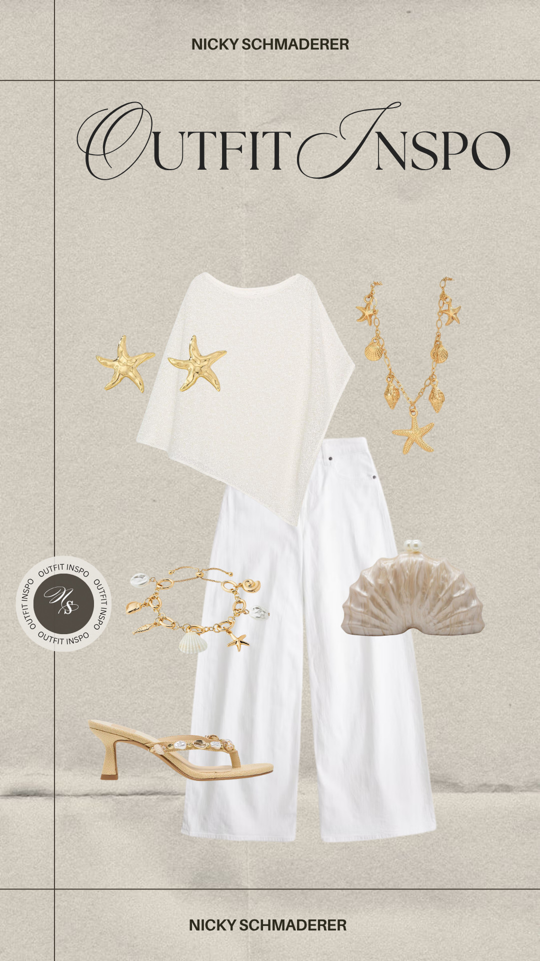 Summer outfit with poncho and gold coastal jewelry

#LTKootd #LTKSeasonal #LTKU