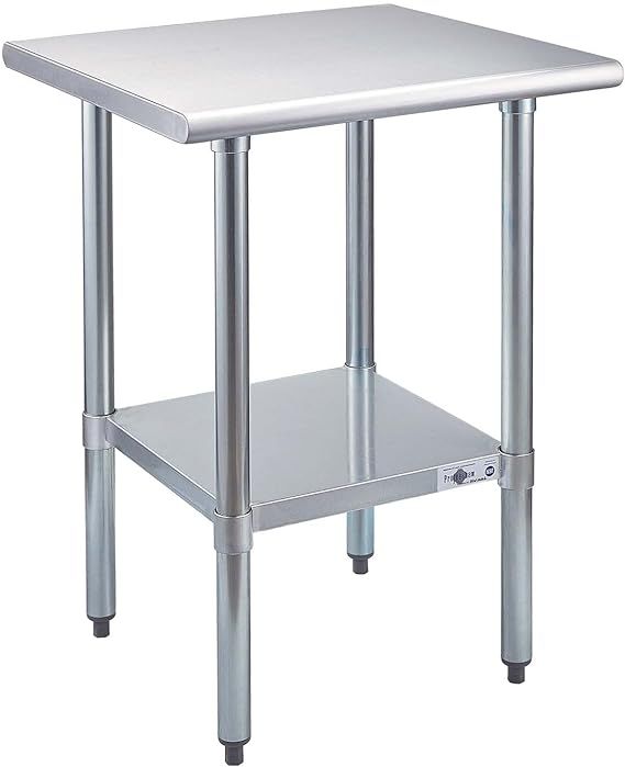 Profeeshaw Stainless Steel Prep Table NSF Commercial Work Table with Undershelf for Kitchen Resta... | Amazon (US)