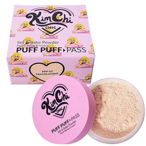 KimChi Chic Beauty Puff Puff Pass Set & Bake Setting Powder, Soft Finishing Powder - Translucent | Amazon (US)