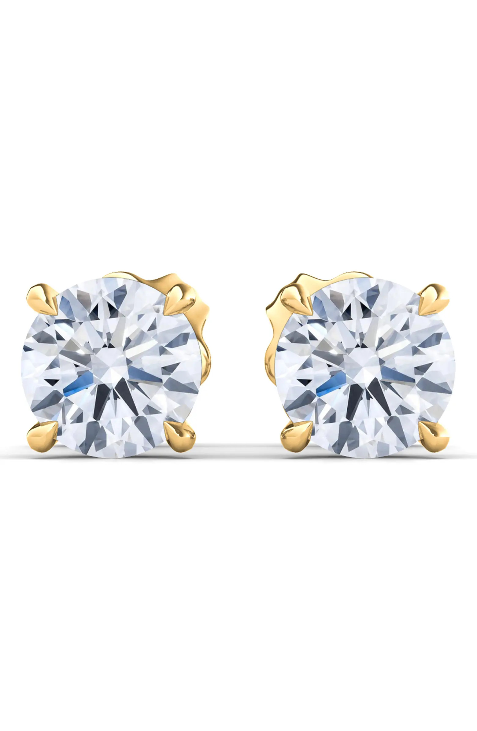 Round Lab Created Diamond Stud Earrings | Nordstrom