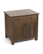 28x22x26.5 Solid Wood Gene Charging Nightstand | Furniture & Lighting | Marshalls | Marshalls