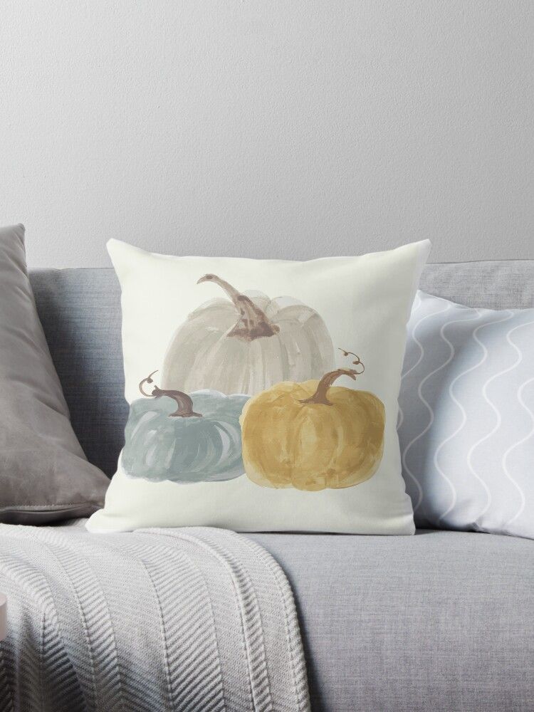 Watercolor Fall Pumpkin Trio | RedBubble US