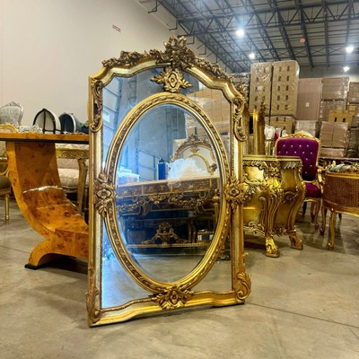 Rococo Style Gold Wall Mirror Baroque Mirror French Gold Leaf | eBay US