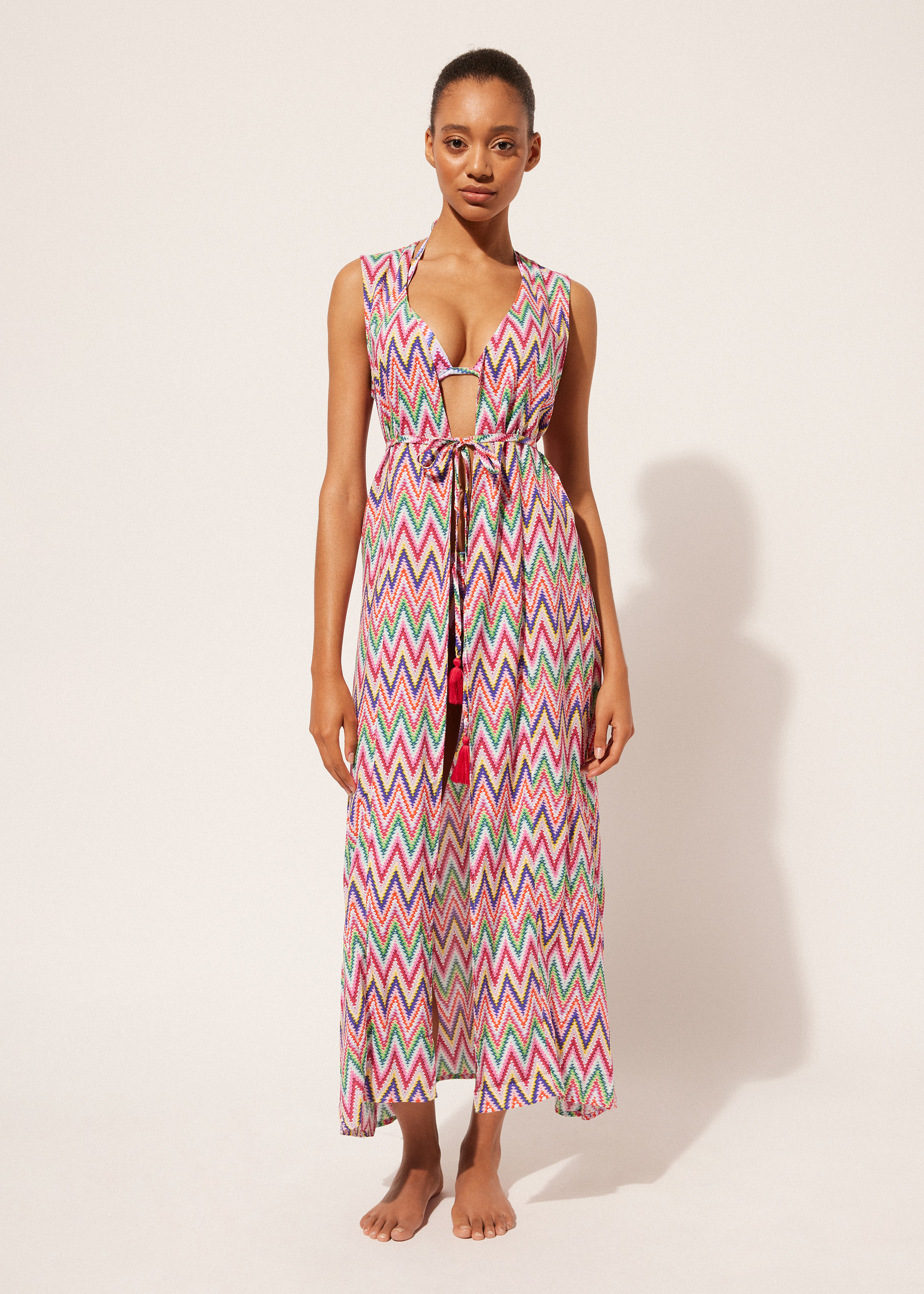 Long Vest Multicolor Chevron | Calzedonia US