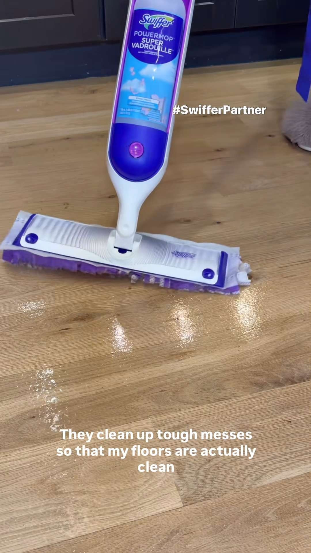 #SwifferPartner - I genuinely thought my floors were clean until I walked on them in white socks 😭 The upgraded @Swiffer PowerMop definitely understood the assignment because WHY was the mop pad looking like that 👀 #WhiteSockApproved 

 #LTKHome