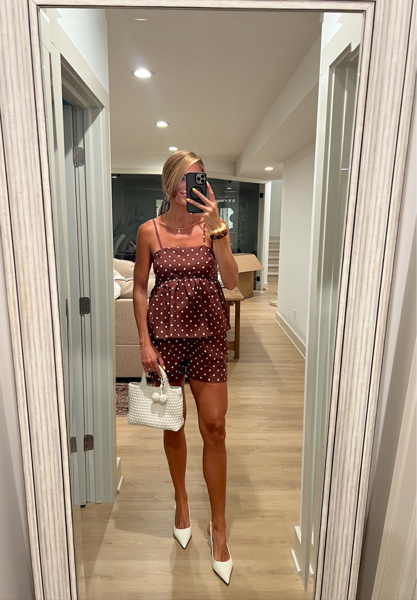 Polka dots are having a moment 🤎 This matching set is such a fun summer look! I’m wearing a size M

#LTKootd #LTKTall #LTKmomlife