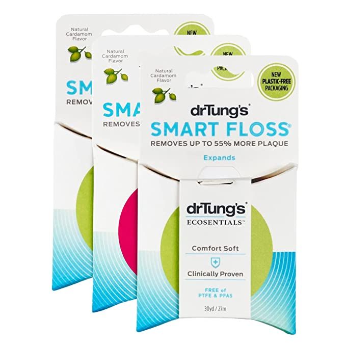 Dr. Tung's Smart Floss, 30 yds, Natural Cardamom Flavor 1 ea Colors May Vary (Pack of 3) | Amazon (US)