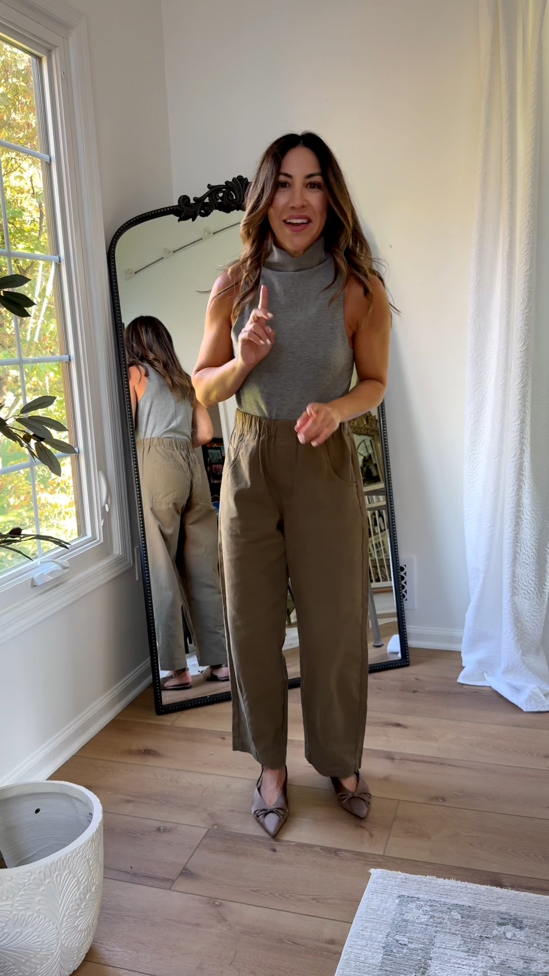 XS barrel, pants, small mock neck tank, but prefer XS. Shoe size down. Target style.

#LTKFindsUnder50 #LTKOver40