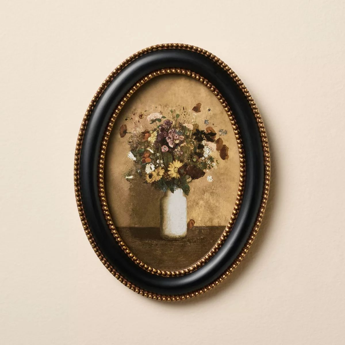 6"x8" Flower Bouquet Oval Framed Wall Art - Hearth & Hand™ with Magnolia | Target