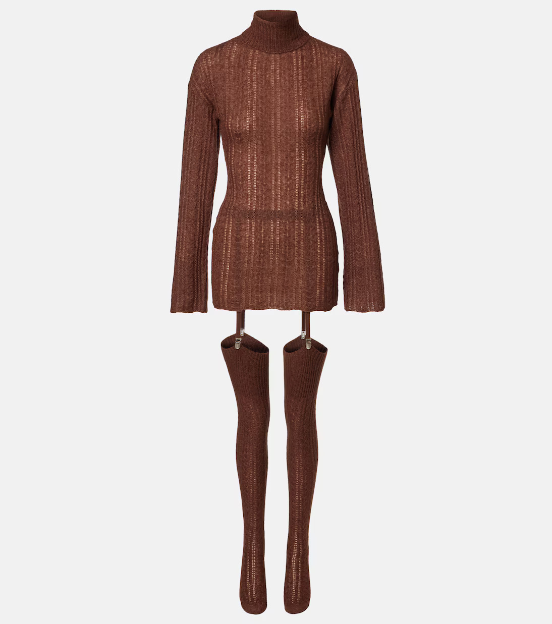 Cable-knit minidress and tights set | Mytheresa (US/CA)