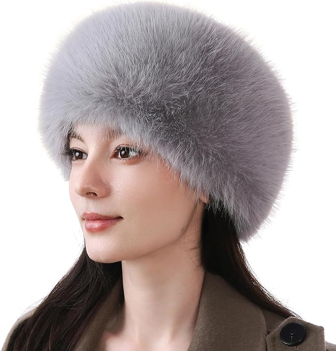 Dikoaina Faux Fur Cossack Russian Style Hat for Ladies Winter Hats for Women | Amazon (US)