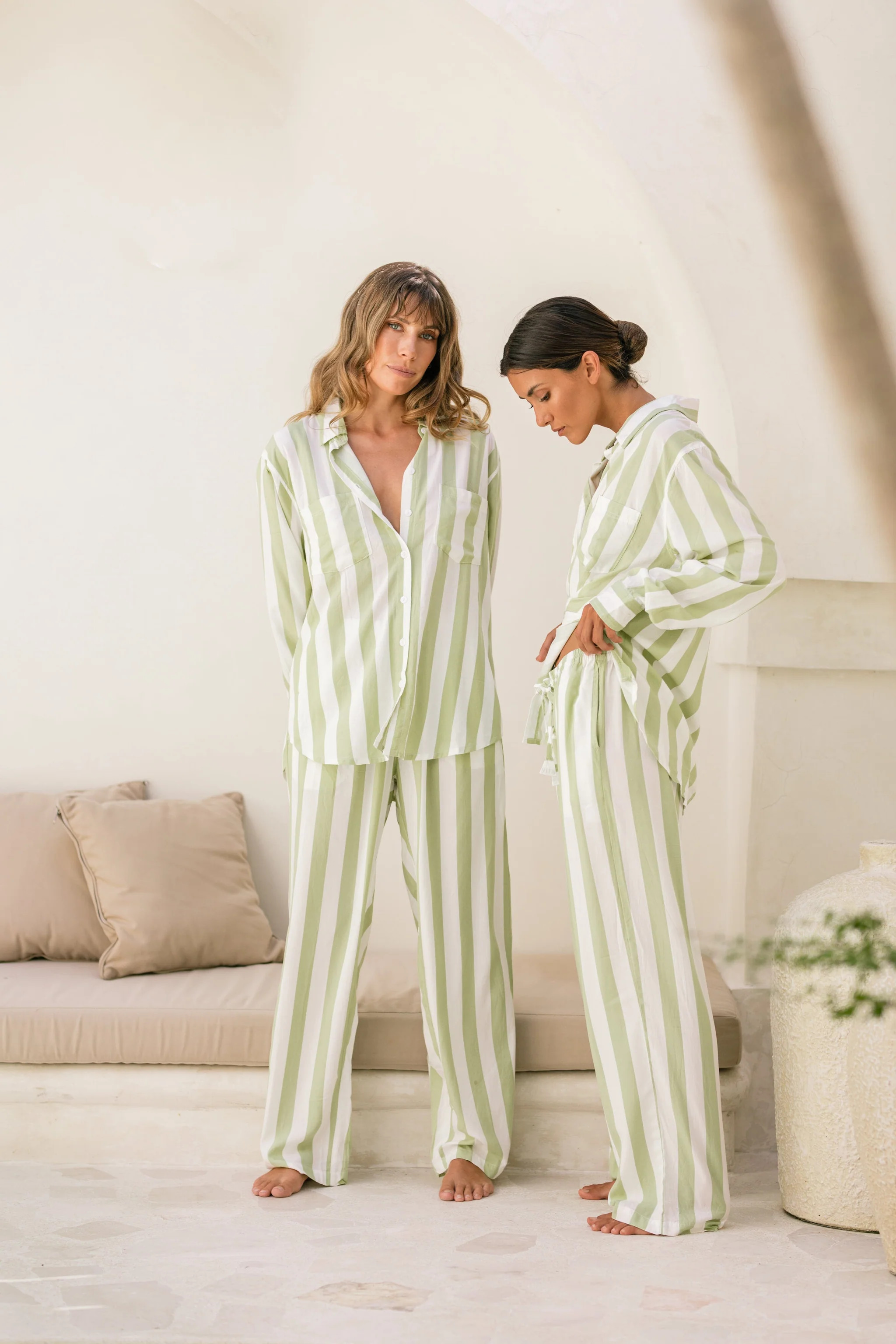 Marlon Long Sleep Set - Stripe - Margarita | Piyama US