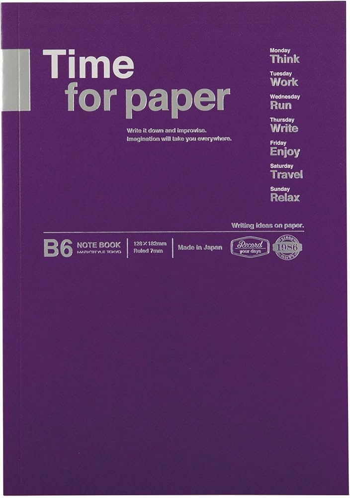 MARK´S Time for Paper Notizbuch aus Papier in der Farbe Lila 72 Seiten B6, Maße: 12,8cm x 18,2c... | Amazon (DE)