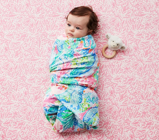 Lilly Pulitzer Organic Swaddle Set | Pottery Barn Kids