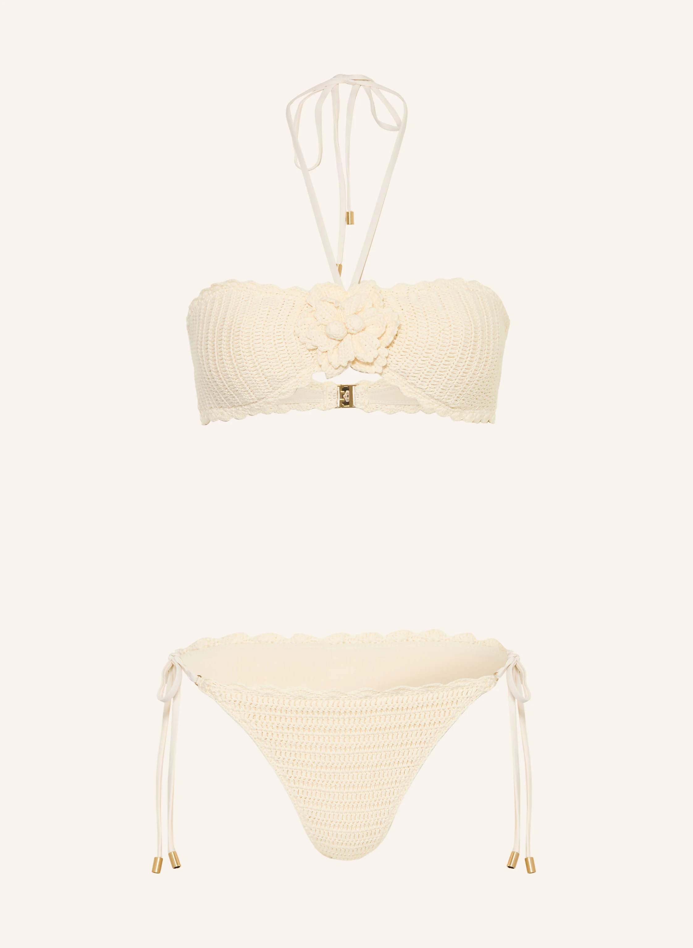 ZIMMERMANN Bandeau-Bikini AWAKEN CROCHET FLOWER in creme | Breuninger (DACH)