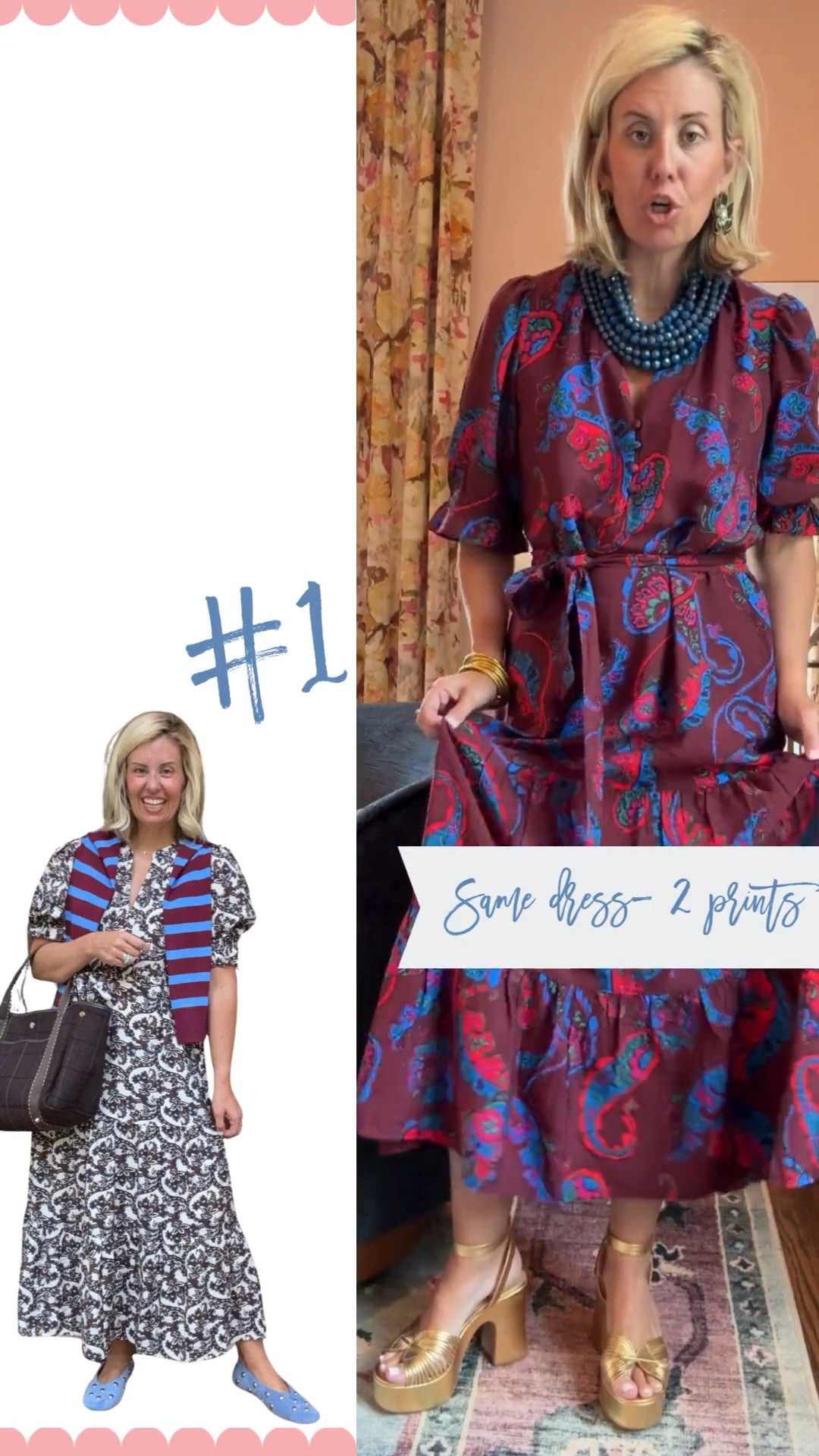 Gorgeous color combo in this dress!! I’m in xs dress and 8 heels tts.