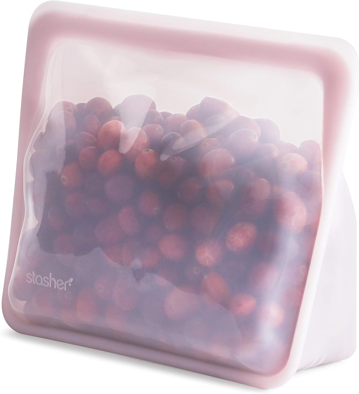 Stasher 100% Silicone Food Grade Reusable Storage Bag, Rose Quartz (Stand-Up) | Plastic Free Lunc... | Amazon (US)
