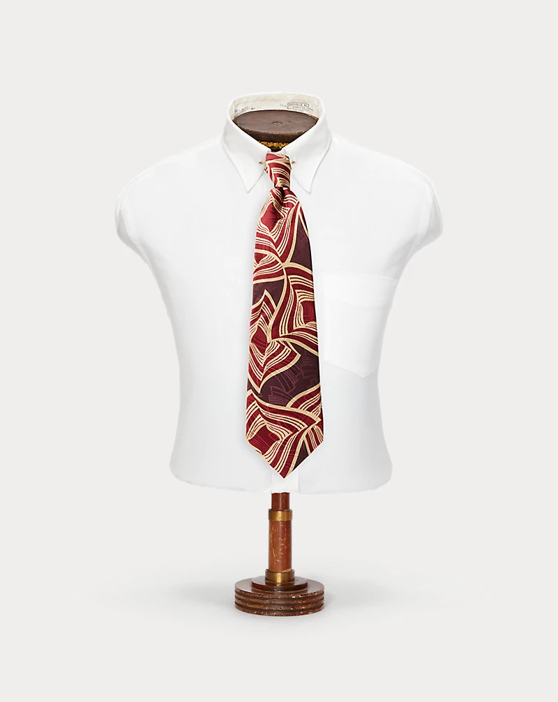 Handmade Wavy-Diamond Silk Jacquard Tie | Ralph Lauren (UK)