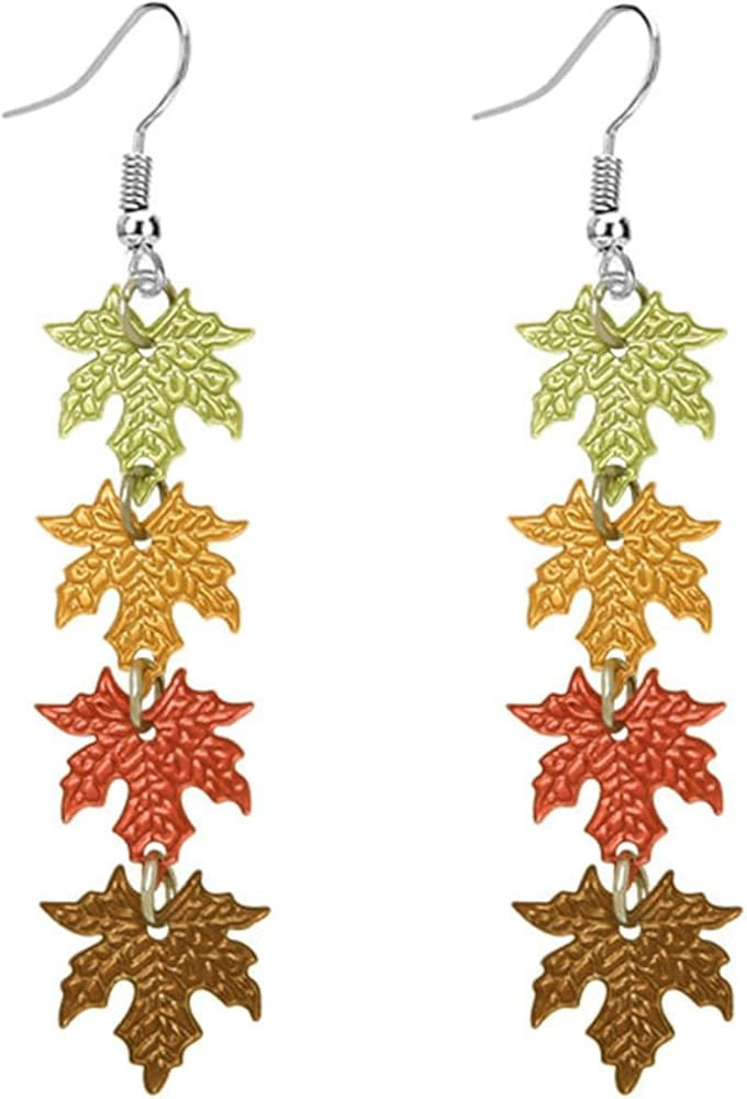 coadipress Thanksgiving Fall Earrings for Women Cute Colorful Anime Turkey Chicken Pumpkin Red Ma... | Amazon (US)