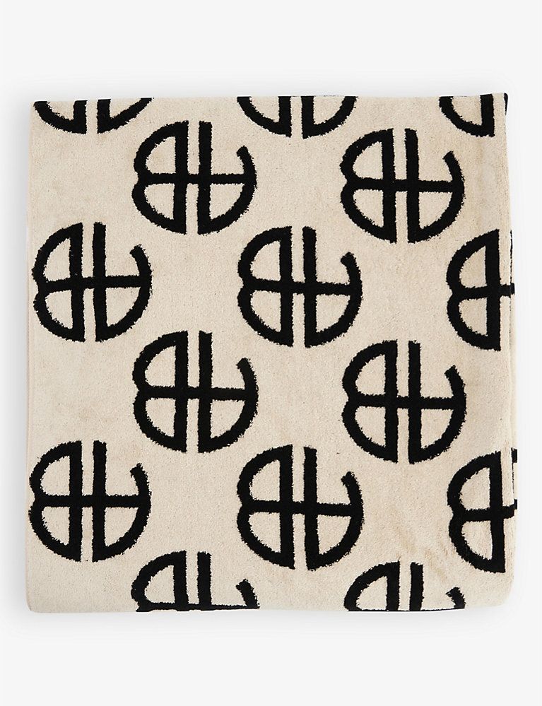 ANINE BING Bahia monogram towel 157cm x 84cm | Selfridges