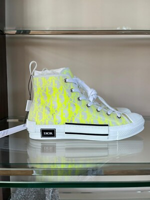 Dior Homme , B23 High Top Oblique in Yellow & White , BNIB 46  | eBay | eBay AU