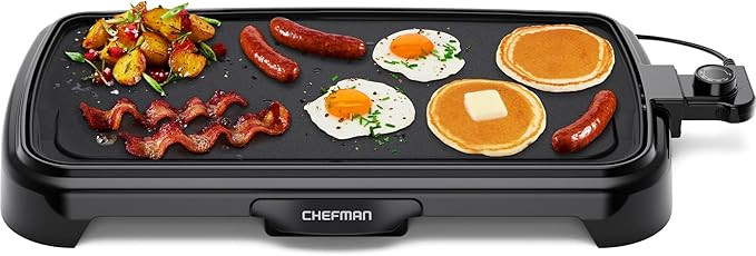 Chefman XL Electric Griddle with Removable Temperature Control, Immersible Flat Top Grill, Burger... | Amazon (US)