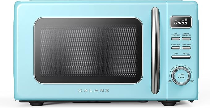 Galanz GLCMKZ07BER07 Retro Countertop Microwave Oven with Auto Cook & Reheat, Defrost, Quick Star... | Amazon (US)
