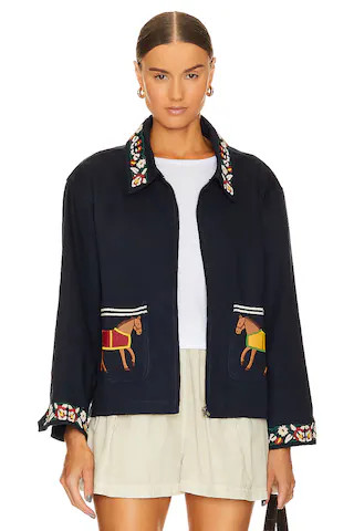 Horse Jacket in Navy | Revolve Clothing (Global)