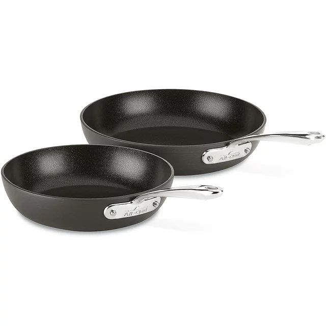 All-Clad Essentials Hard Anodized Nonstick Cookware Set, 2-piece Fry Pan Set, 8.5 & 10.5 inch | Walmart (US)