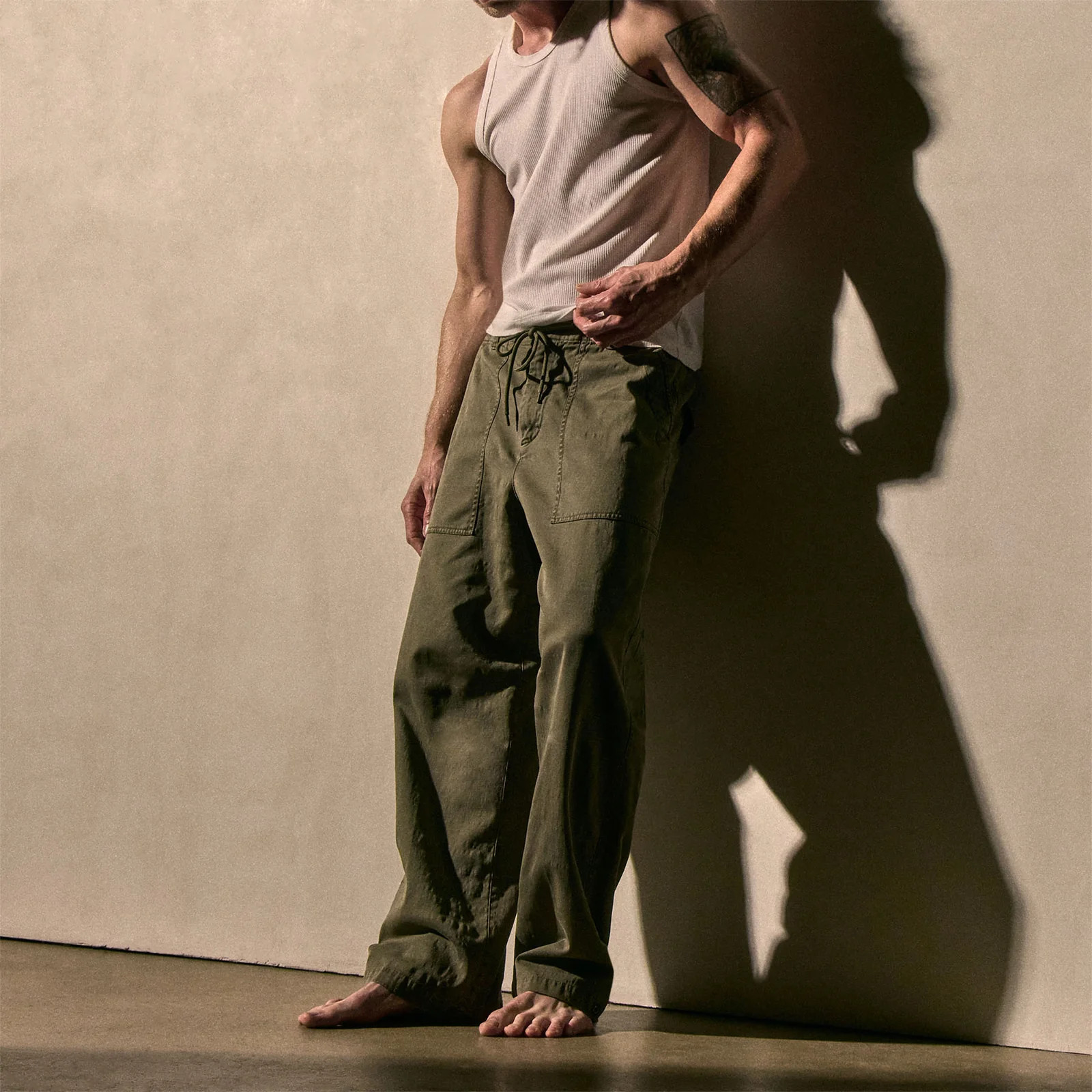 Slub Cotton Utility Flight Pant - Birch Pigment | James Perse Los Angeles | James Perse (US)