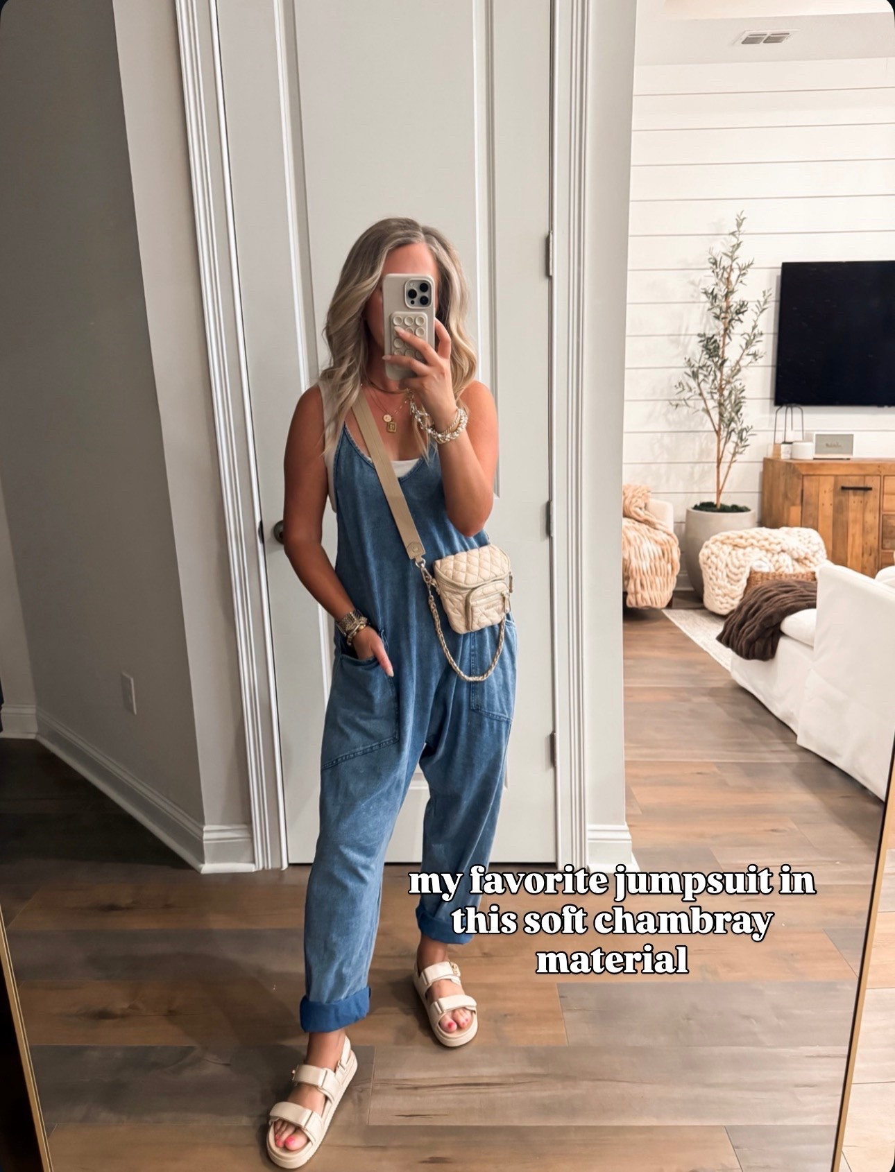 Amazon fashion Amazon finds chambray jumpsuit size small. Summer outfit mom outfit easy comfortable everyday outfit

#LTKOver40 #LTKPetite