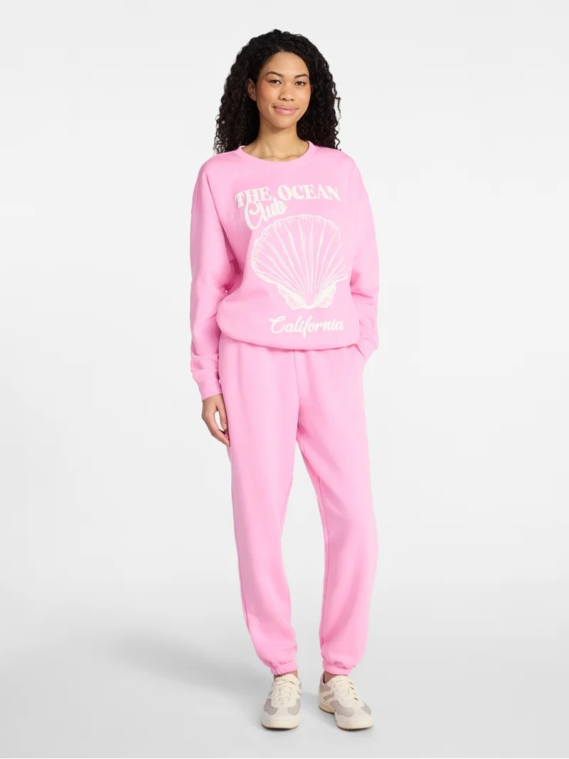 No Boundaries Graphic Crewneck Sweatshirt, Women's XXS-XXL | Walmart (US)