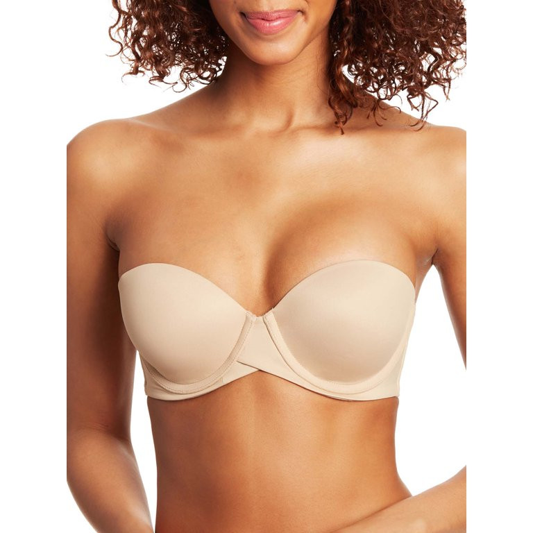 Maidenform Women's Stay Put Strapless Push Up Underwire Bra, Style SN6990 | Walmart (US)
