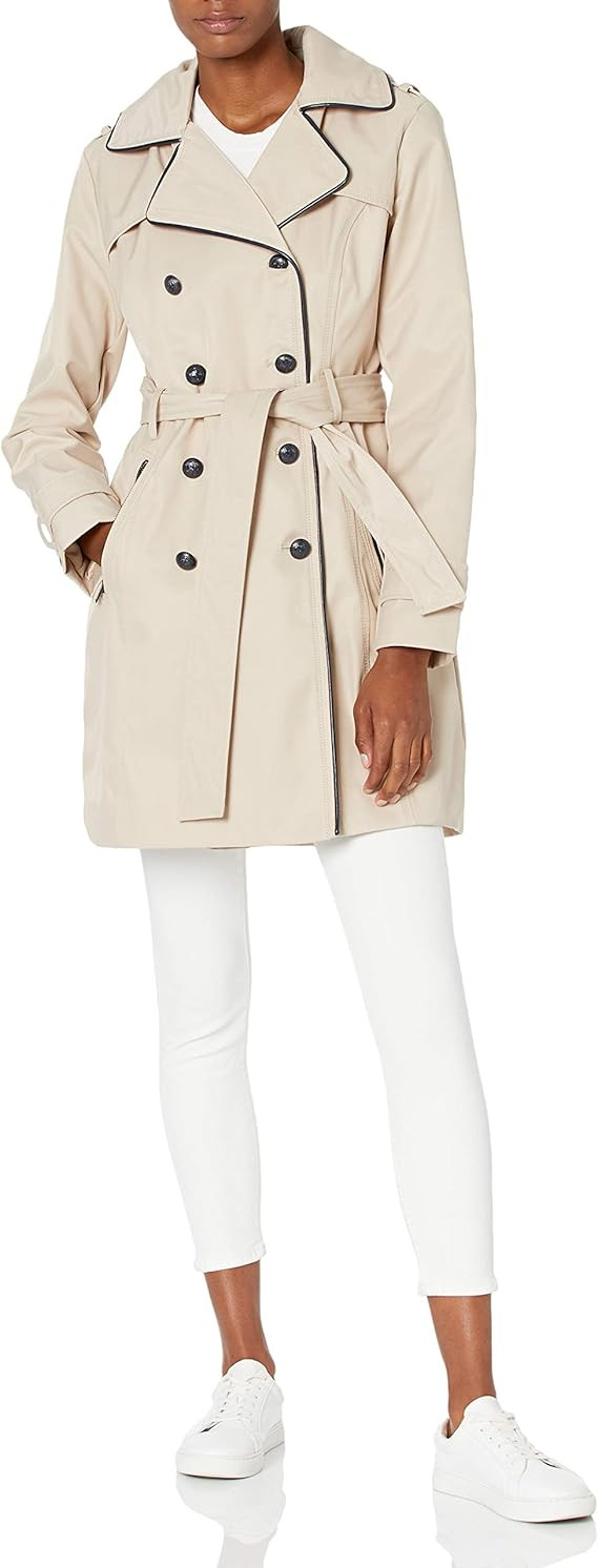 GUESS womens Double Breasted Trenchcoat | Amazon (US)