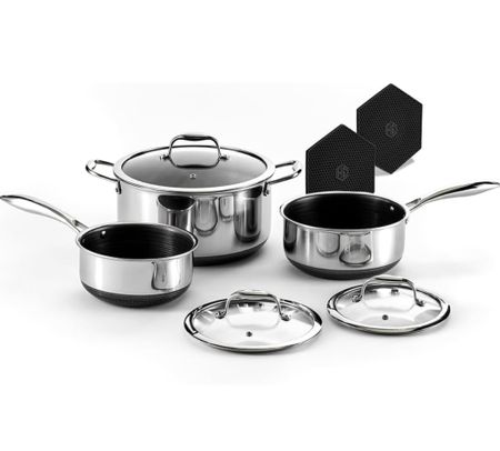 Hexclad cookware, pots & pants, dishwasher safe, oven safe, induction cookware, compatible with all cooktops, gas cookware 

#LTKGiftGuide #LTKHome