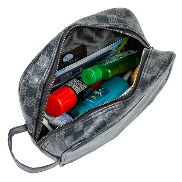 LUXOURIA Travel Checkered Makeup Bag Travel Toiletry Pouch | Walmart (US)